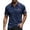 Dark Blue, variant on Men's US 250th Anniversary Polo Shirt with 1776-2026 Print and Contrast Tipping Collar Featuring Short Sleeve Design for Independence Day Patriotic Celebrations Army Green L