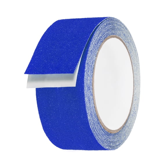 Cinta antideslizante de 2 pulgadas x 16.5 pies, cinta de malla antideslizante con respaldo autoadhesivo para escalones, azul