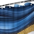 thumbnail image 3 of Blue Marble Gold Wave Pattern Shower Curtain 84"x72" ,Bathroom Decorative Shower Curtains Set with 12 Hooks,Modern Waterproof Washable Shower Curtain, 3 of 6