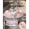 thumbnail image 4 of Brown Spring Floral Outdoor Tablecloth - 54x54 Inch Square Dining Table Cover, Vintage Elegant Summer Botanical Waterproof Outdoor Table Cloth with Umbrella Hole & Zipper for Picnic/Patio, 4 of 5