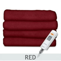 Sunbeam Velvet Plush Heated Throw (Red)