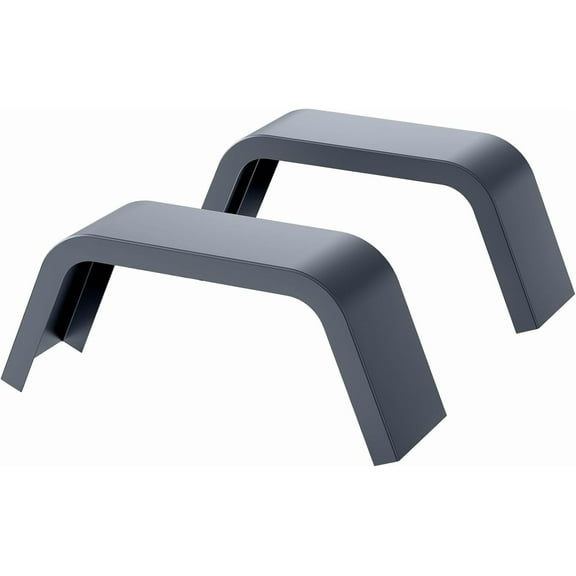 Acekid 2 Pack Single Axle Trailer Fenders for 14"-16" Tires, Heavy Duty 14 Gauge Steel, Silver