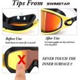 thumbnail image 4 of Gafas de natación, gafas de natación para adultos con protección UV y lente antivaho, gafas de silicona cómodas y antideslizantes, fáciles de ajustar, profesionales Swi, amarillo y negro, 4 of 5