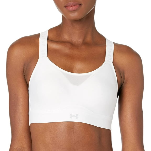 Under Armour Womens UA Infinity High Sports Bra White 100/Halo Gray Large