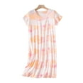 thumbnail image 2 of beishanbush Nightgowns for Women Cotton Sleep Shirts Womens Nightgown Short Sleeves Print Night Shirts Soft Sleepwear Clearance Nightgown, 2 of 4