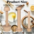 thumbnail image 6 of 3 Pack Tart Tamper, Trianu Double Sided Wooden Tart Tamper Set DIY Wooden Removable Dough Molding Presser Baking Tool for Mini Egg Tart, Cheesecakes and Dessert Baking, 6 of 8