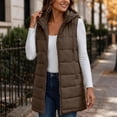 thumbnail image 4 of MaFYtyTPR Women's Long Puffer Vest Hooded Quilted Zip Up Sleeveless Jacket with Pockets Winter Lightweight Padded Warm Waistcoats, 4 of 6