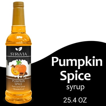 Syruvia Pumpkin Spice Syrup Pure Cane Coffee Flavoring Syrup, 25.4 fl Oz