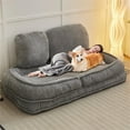 thumbnail image 6 of Aukfa Fold Lazy Sofa Bed,Floor Chair Small Couch with 5 Adjustable for Living Room, Gray, 6 of 9