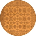 thumbnail image 1 of Ahgly Company Indoor Round Oriental Orange Industrial Area Rugs, 5' Round, 1 of 4