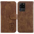 thumbnail image 2 of Compatible with Samsung Galaxy S20 Ultra 5G Embossed Cute Tiger Flip Folio Wallet Case Card Pocket Holder Cover, 2 of 5