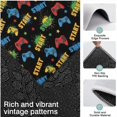 thumbnail image 3 of Multicolor Controllers Games Icons Black Pattern Kitchen Rugs Sets Of 3,Kitchen Runner Rugs Non Skid Washable,Decorative Kitchen Floor Mats for Kitchen,Sink,Laundry,17"x30"+ 17"x47" + 17"x59", 3 of 6