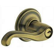 Schlage  Flair Antique Brass Entry Lockset  ANSI Grade 2  1-3/8 in.