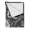 thumbnail image 2 of Tea Soft Flannel Fleece Blanket, Breakfast Theme Ginger Herbal Honey Lemon Healthy Living Organic Drink Doodle Artwork, Cozy Plush for Indoor and Outdoor Use, 50" x 70", Multicolor, by Ambesonne, 2 of 5