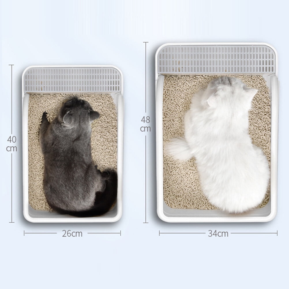 PBPBOX Proof Cat Litter Box Durable Semi Enclosed Cat Toilet for Pet Supplies