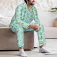 thumbnail image 7 of Fuzoiu Doggy In Bubble Bath Print Men's Long-Sleeved Pajama,Lounge Button Down Nightwear,Mens Notch Collar Pajama Set -X-Large, 7 of 7