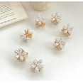 thumbnail image 2 of 10 Pcs Small Mini Pearl Claw Clips with Flower Design, Sweet Artificial Bangs Clips Decorative Hair Accessories for Women Girls, 2 of 6