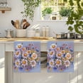 thumbnail image 4 of Watercolor Flowers Kitchen Towels Set of 4, Farmhouse Spring Botanical Daisy Plants Absorbent Dish Towels for Kitchen, Microfiber Hand Towel, Quick Drying Tea Towel for Cleaning Decorative Dishcloths, 4 of 7
