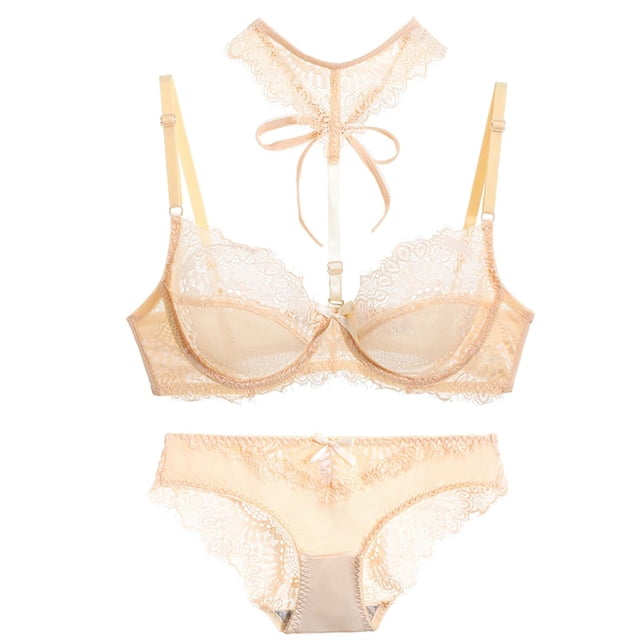 Conjunto de lencería para mujer Sujetador y bragas de encaje sexy Conjunto de lencería fina de verano Fridja nalpqowj39638