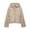 Khaki-06, variant on Women's Faux Suede Drawstring Hooded Jacket Bomber Casual Zipper Outerwear with Pockets