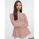 thumbnail image 4 of Suéter de Larga con Cuello Alto y Volantes para Mujer, Colección Otoño 2025 Caqui M, 4 of 7