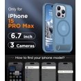 thumbnail image 2 of Funda con Soporte Magnético invisible, Delgada Translúcida Mate, para iPhone 15 Pro Max 6.7", Azul Claro, 2 of 7