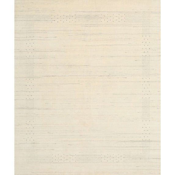 Ahgly Company Indoor Rectangle Contemporary Vanilla Gold Solid Area Rugs, 5' x 8'