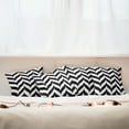 thumbnail image 3 of Ambesonne Modern Throw Pillow Cover 4 Pack, Chevron Retro, 16", Black White, 3 of 6