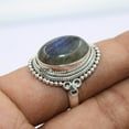 thumbnail image 4 of Fine Silver Labradorite Ring for Women Handmade in Jaipur, 4 of 4