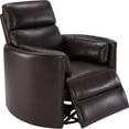 thumbnail image 5 of Rosebery Kids Leather Power Cordless Swivel Glider Recliner in Brown, 5 of 8