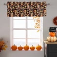 thumbnail image 6 of Valances for Windows Fall Maple Leaf Thanksgiving Pinecone Rod Pocket Short Curtain for bathroom living room bedroom Farm Mushroom Coffee 1 Panel 54x18in, 6 of 9
