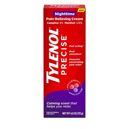 Tylenol Precise Nighttime Pain Relieving Cream, Calming Scent, 4 oz