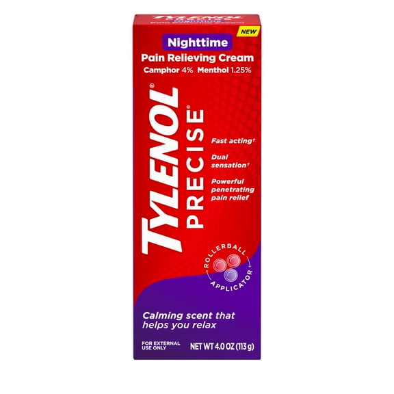 Tylenol Precise Nighttime Pain Relieving Cream, Calming Scent, 4 oz