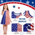 thumbnail image 7 of Benylion Girls 4th of July Dress Toddler American Flag Sundress Kids Patriotic Outfit for 6-7 Years, 7 of 7