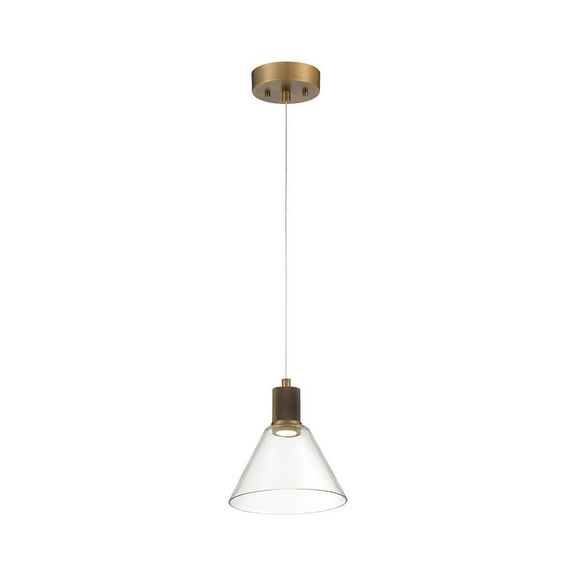 Access Lighting Martini LED Pendant in Antique Brushed Brass Color