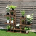 thumbnail image 4 of Costway 6Tier 13 Pots Wooden Plant Flower Display Stand Wood Shelf Storage Rack Garden, 4 of 10