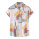 thumbnail image 1 of Hombres Casual Botones Playa Sin posicionamiento Estampado floral Turndown Camisa de manga corta Blusa Pompotops oipoqjl49568, 1 of 9