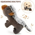 thumbnail image 2 of Xekoro Dog Plush Toys for Aggressive Chewers, Indestructible Dog Squeaky Toys with Crinkle Paper, Durable Teething Chew Toys for Medium and Large Breed (Grey), 2 of 6