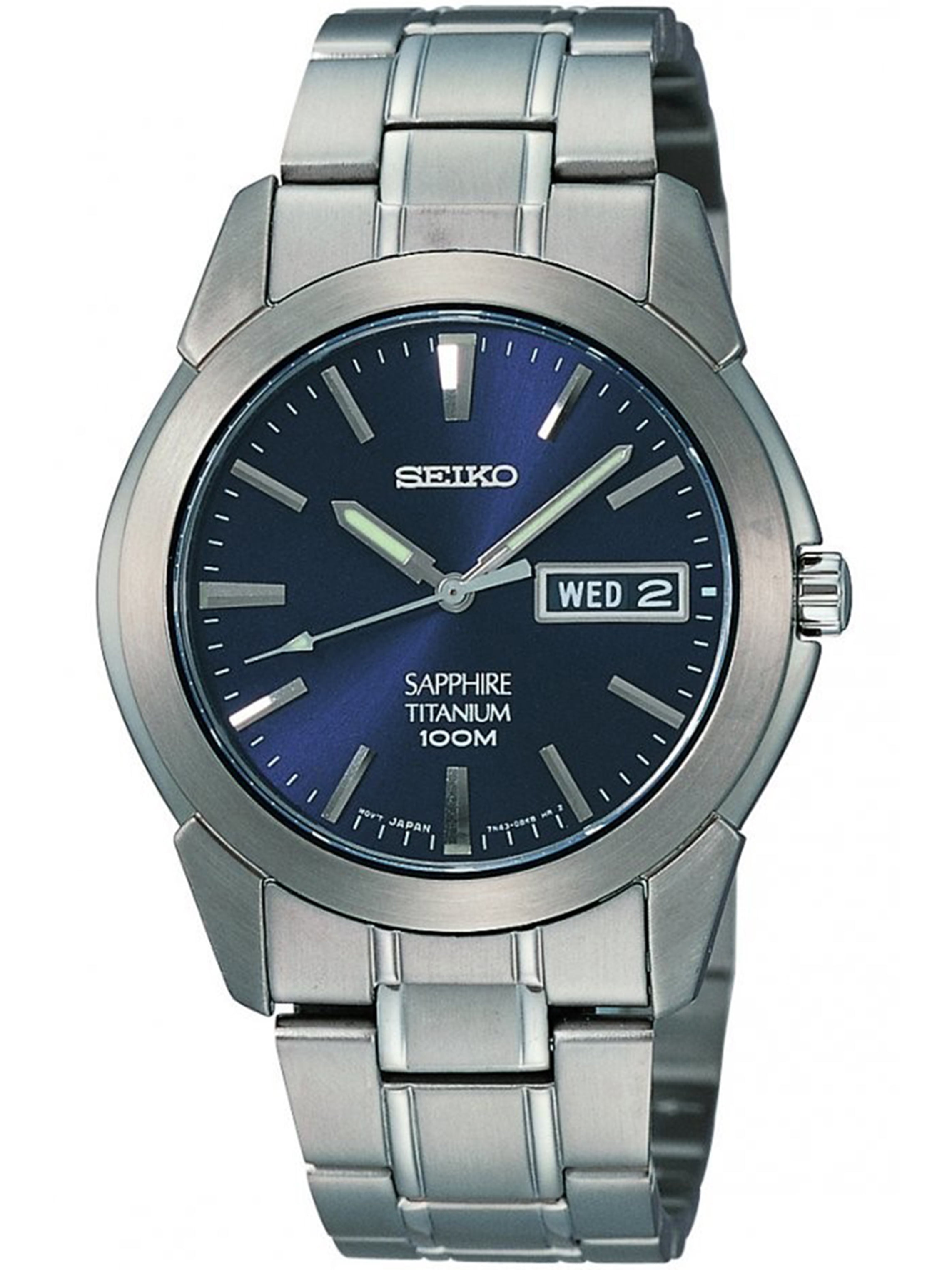 Seiko - Seiko Men's Quartz Titanium Case and Bracelet Watch SGG729 ...