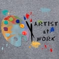 thumbnail image 3 of CafePress - Artist At Work - Women's V-Neck Dark T-Shirt, 3 of 4
