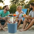 thumbnail image 6 of Spaco 3-in-1 Portable Cooler Bar Table with Bottle Opener and Lift Top Lid for Camping Poolside, Outdoor Fridge Freezer for Camping Travel-Blue, 6 of 9
