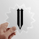 thumbnail image 1 of 5 en numeros romanos Negro silueta Calcomanías solares de vinilo, 1 of 3