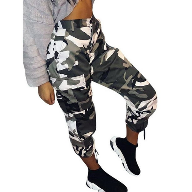 womens camo cargo joggers