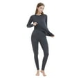 thumbnail image 2 of Womens 100% Merino Wool Base Layer Sets for Ski Midweight Thermal Underwear Top Bottom, 2 of 7