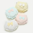 thumbnail image 2 of Hansber 4 Pieces Toddler Baby Girl Cotton Short Bottoms Infant Summer Breathable Bloomers Briefs Type B 110, 2 of 7
