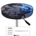thumbnail image 4 of Balery Black And Blue Lightning Dragon Fundas de asiento para taburete de bar redondo de tela de terciopelo ajustables que protegen de arañazos y manchas para sillas de 14 a 17 pulgadas.-13 inch, 4 of 7