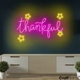 thumbnail image 3 of Craftnamesign Thankful LED Sign, Thankful Neon Light Wall Art, Thanksgiving Decor, 3 of 5