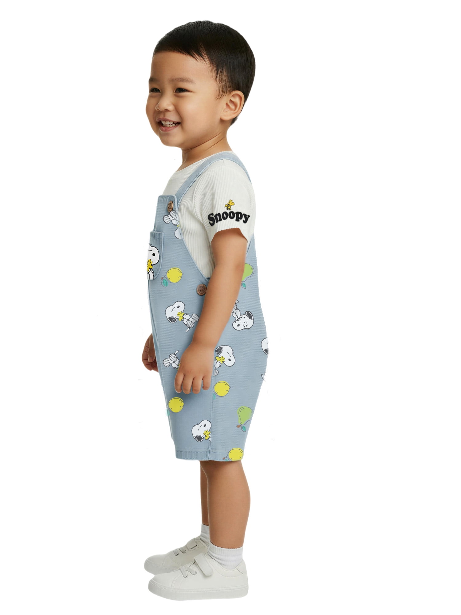 Peanuts Snoopy Baby Boy Shortall Set, Sizes 0/3 Months-24 Months
