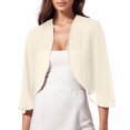 thumbnail image 2 of Bwdbhd Oversized Cardigan Women's Short Sleeve Cropped Button Down Soft Knit Cardigan Sweater of Female Khaki,One Size, 2 of 5