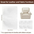 thumbnail image 3 of Dznils 3 Pieces Recliner Headrest Covers Sherpa Couch Sofa Slipcover Furniture Protector, Beige, 3 of 12